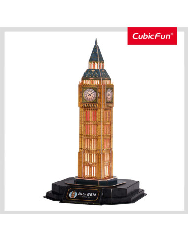 CUL537h,CUBICFUN - PUZZLE 3D BIG BEN EDITIE LUMINOASA 32 PIESE