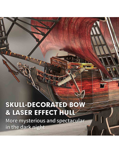 CUT4040h,CUBICFUN - PUZZLE 3D NAVA QUEEN ANNE 391 PIESE