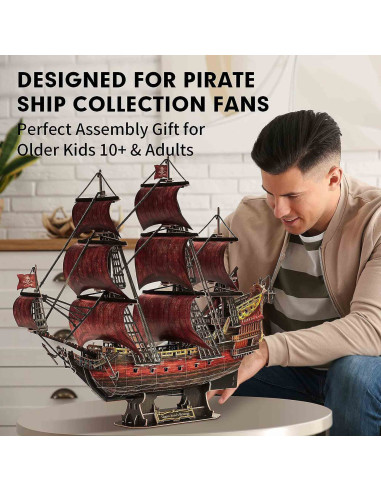 CUT4040h,CUBICFUN - PUZZLE 3D NAVA QUEEN ANNE 391 PIESE