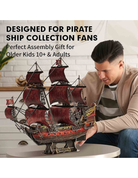 CUT4040h,CUBICFUN - PUZZLE 3D NAVA QUEEN ANNE 391 PIESE