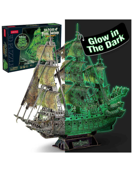 CUT4041h,CUBICFUN - PUZZLE 3D FLYING DUTCHMAN LUMINEAZA IN INTUNERIC 360 PIESE