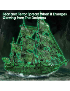 CUT4041h,CUBICFUN - PUZZLE 3D FLYING DUTCHMAN LUMINEAZA IN INTUNERIC 360 PIESE 2