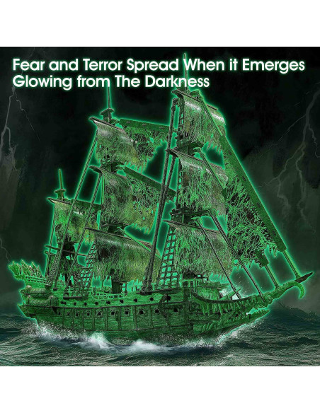 CUT4041h,CUBICFUN - PUZZLE 3D FLYING DUTCHMAN LUMINEAZA IN INTUNERIC 360 PIESE