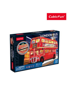 CUL538h,CUBICFUN - PUZZLE 3D LED AUTOBUZ CU ETAJ 161 PIESE