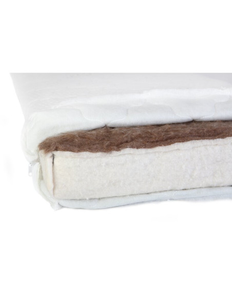 BN-YAPPYPremiumEco_120X60,Saltea pentru patut YappyPremiumEco din materiale ecologice, Din sisal si peri de cal, Cu husa din bam