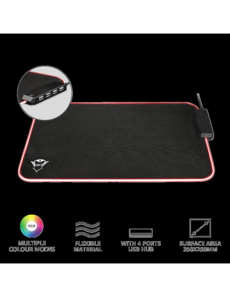 Mouse pad Trust GXT 765 Glide-Flex RGB, negru,TR-23646
