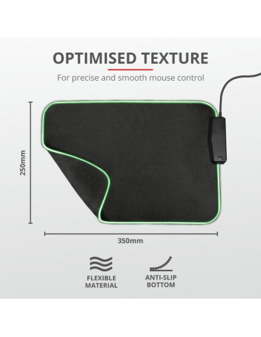 Mouse pad Trust GXT 765 Glide-Flex RGB, negru,TR-23646