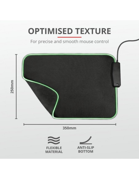 Mouse pad Trust GXT 765 Glide-Flex RGB, negru,TR-23646
