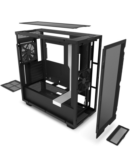 CM-H71FG-01,Carcasa NZXT H7 Flow Matte White-Black, Fara Sursa