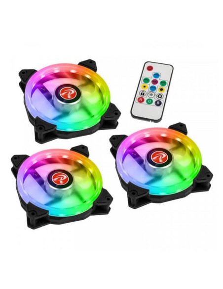 0R40B00112,Ventilator Raijintek IRIS 12 Rainbow ADD RGB LED with Controller, 120mm, 3 Pack