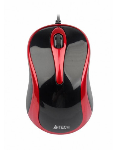 A4TMYS41193,Mouse A4tech cu fir optic V-TRACK 1600dpi negru/rosu V-Track padless USB