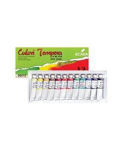 96012,Culori tempera ECADA, 12 culori/cutie