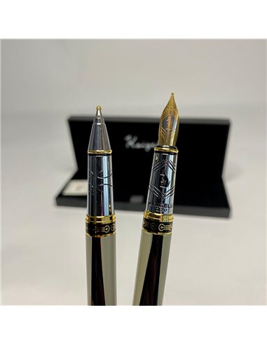 S220/GRI/NEGRU,Set Kaigelu - Stilou + pix, Gri, negru