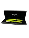 S385/VERDE,Set Kaigelu - Stilou cu penita ascunsa + pix, Verde crud mat