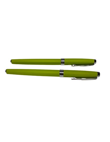 S385/VERDE,Set Kaigelu - Stilou cu penita ascunsa + pix, Verde crud mat