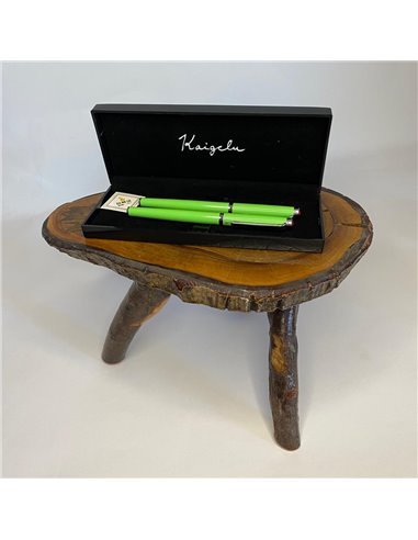 S388/VERDE,Set Kaigelu S388 - Stilou cu penita ascunsa + pix, Verde
