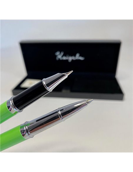 S388/VERDE,Set Kaigelu S388 - Stilou cu penita ascunsa + pix, Verde