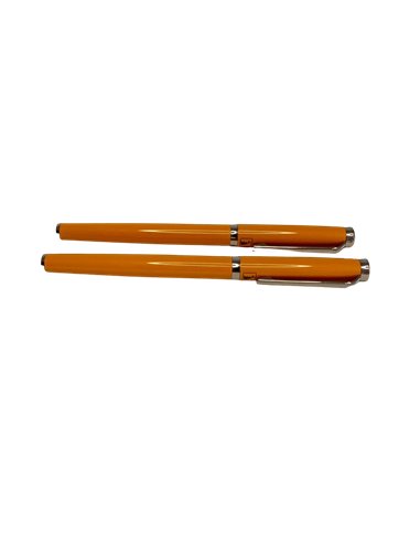 S388/PORTOCALIU,Set Kaigelu S388 - Stilou cu penita ascunsa + pix, Portocaliu