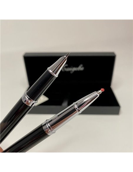 S388/NEGRU,Set Kaigelu S388 - Stilou cu penita ascunsa + pix, Negru