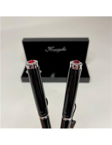 S388/NEGRU,Set Kaigelu S388 - Stilou cu penita ascunsa + pix, Negru