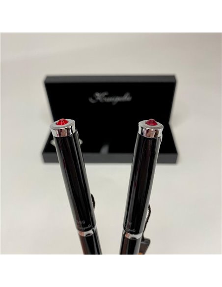 S388/NEGRU,Set Kaigelu S388 - Stilou cu penita ascunsa + pix, Negru