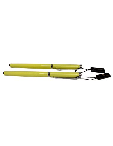 S388/GALBEN,Set Kaigelu S388 - Stilou cu penita ascunsa + pix, Galben verzui