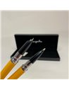 S381/GALBENMUSTAR,Set Kaigelu S381 - Stilou cu penita ascunsa + pix, Galben mustar