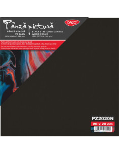 PZ2020N,Panza pictura neagra pe sasiu 20x20cm DACO pz2020n