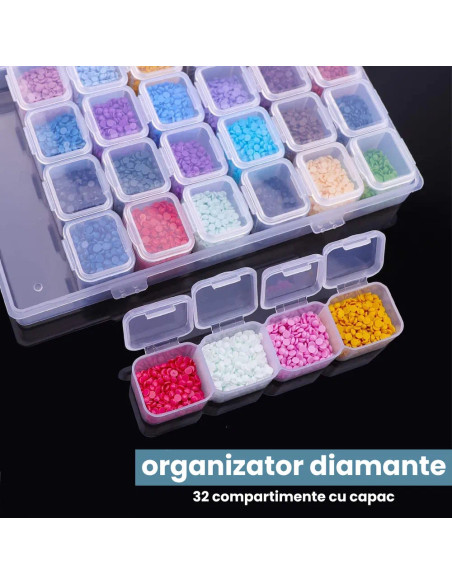 GBNORG-101,Set organizator si accesorii pentru goblen cu diamante, 21 piese