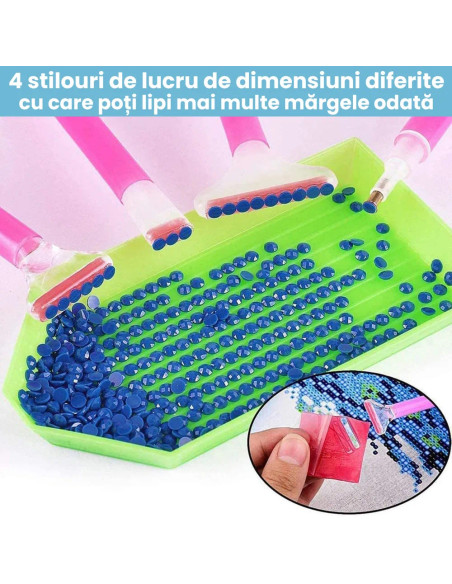 GBNORG-101,Set organizator si accesorii pentru goblen cu diamante, 21 piese