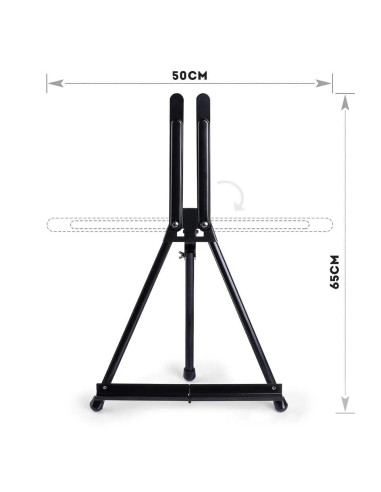 CRDSEV9,Sevalet de masa, birou, pliabil, material aluminiu, pentru panze de pana la 50x65 cm, 1.2kg