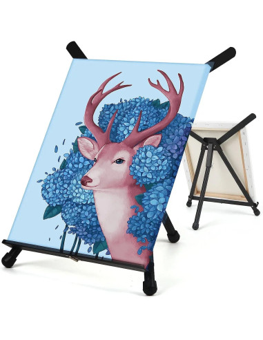 CRDSEV9,Sevalet de masa, birou, pliabil, material aluminiu, pentru panze de pana la 50x65 cm, 1.2kg