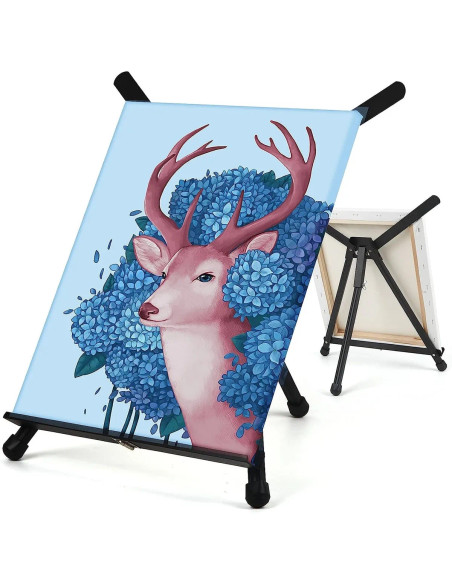 CRDSEV9,Sevalet de masa, birou, pliabil, material aluminiu, pentru panze de pana la 50x65 cm, 1.2kg