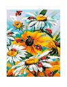 GBN259_4050,Goblen cu Diamante patrate, 40x50 cm, Vizitatorii Petalelor, GBN-259
