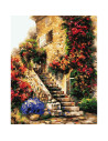 GBN257_4050,Goblen cu Diamante patrate, 40x50 cm, Rosu Salbatic, GBN-257