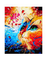 GBN301_4050,Goblen cu Diamante patrate, 40x50 cm, Atentia unei Feline, GBN-301