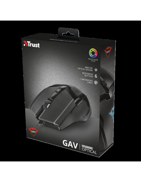 Mouse Trust GXT 101 Gav, Gaming, negru,TR-21044