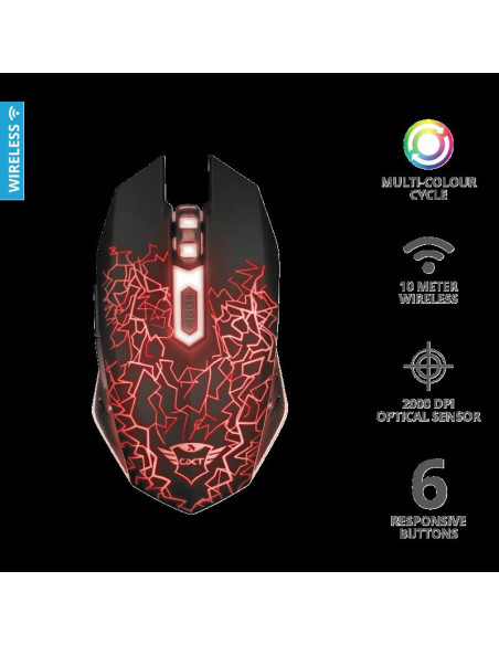 Mouse Trust GXT 107 Izza, Wireless Gaming, negru,TR-23214