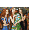 PDP3097_5040,Pictura pe numere Portret 40x50 cm, Cele 3 Admiratoare, PDP3097