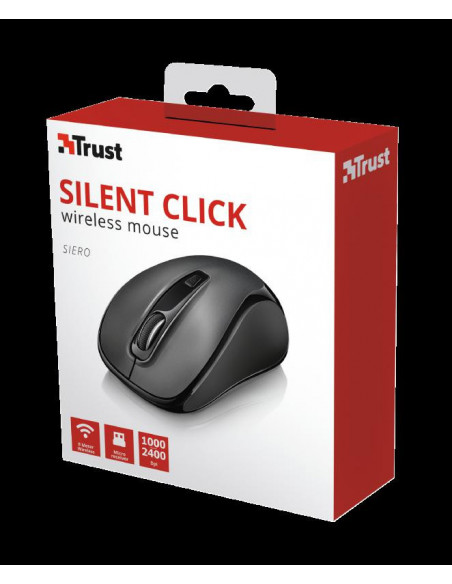 Mouse Trust Siero Silent Click, Wireless, negru,TR-23266