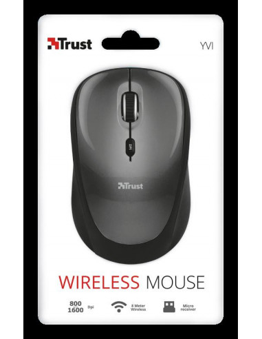 Mouse Trust Yvi, Wireless, black,TR-18519