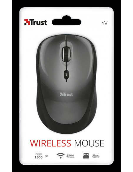 Mouse Trust Yvi, Wireless, black,TR-18519