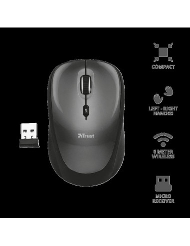 Mouse Trust Yvi, Wireless, black,TR-18519
