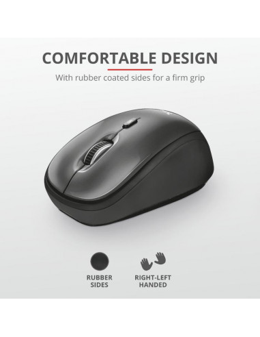 Mouse Trust Yvi, Wireless, black,TR-18519