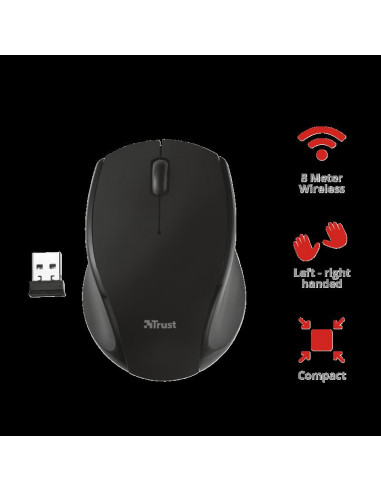 Mouse Trust Oni Micro, Wireless, negru,TR-21048 Mouse Trust Oni Micro, Wireless, negru,TR-21048