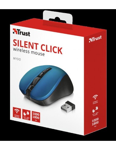 Mouse Trust Mydo Silent Click, Wireless, blue,TR-21870