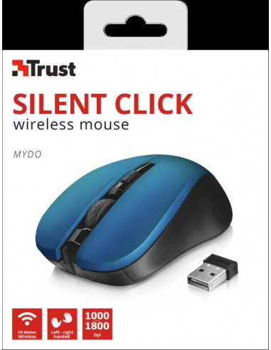 Mouse Trust Mydo Silent Click, Wireless, blue,TR-21870