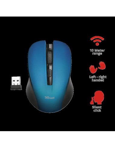 Mouse Trust Mydo Silent Click, Wireless, blue,TR-21870