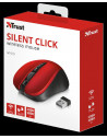 Mouse Trust Mydo Silent Click, Wireless, rosu,TR-21871