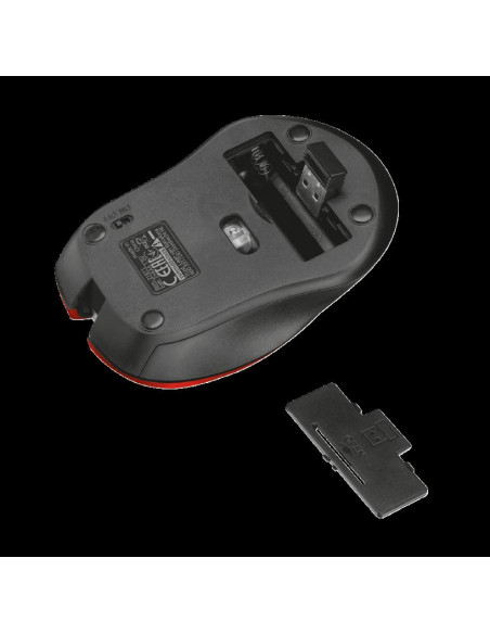 Mouse Trust Mydo Silent Click, Wireless, rosu,TR-21871